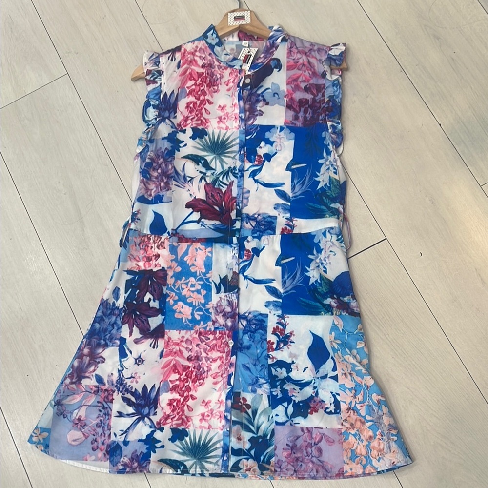 Floral Multicolor Women's Dress